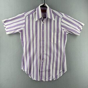 Vintage 70s Kings Road Shirt Mens 15.5 Medium Perm Press Sears Dagger Collar